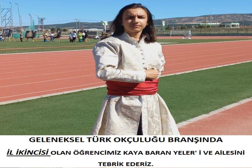 GELENEKSEL TÜRK OKÇULUĞU BRANŞINDA DERECE